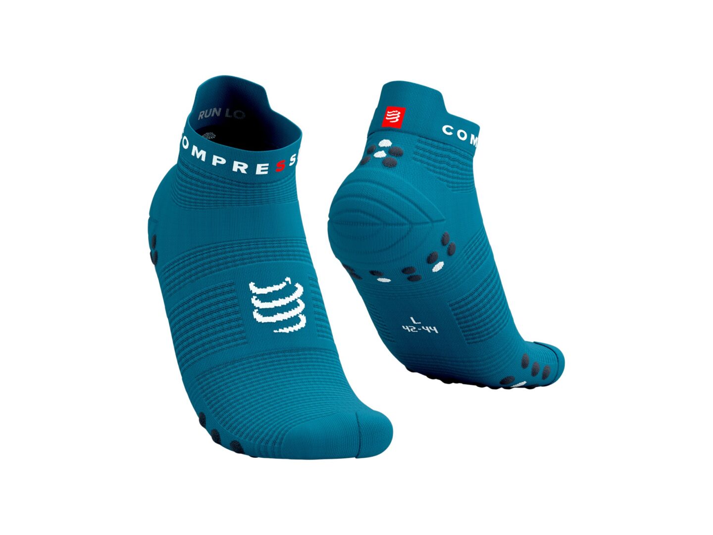 Jooksusokid Compressport V4.0 RUN Low - Mosaic Blue/Magnet