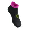 Jooksusokid Compressport V4.0 RUN Low Ultralight - Black/Safe Yellow/Neo Pink