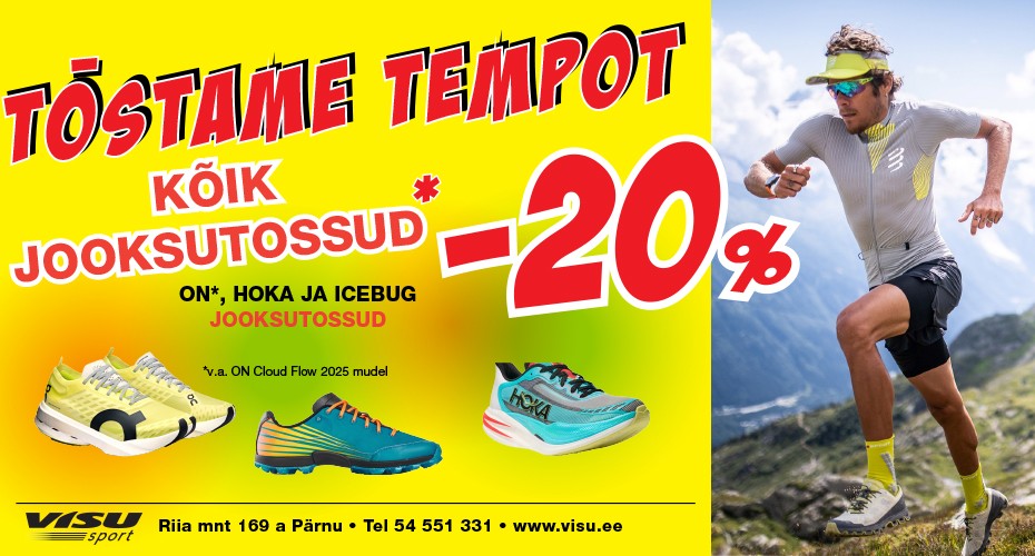 jooksutossud -20%
