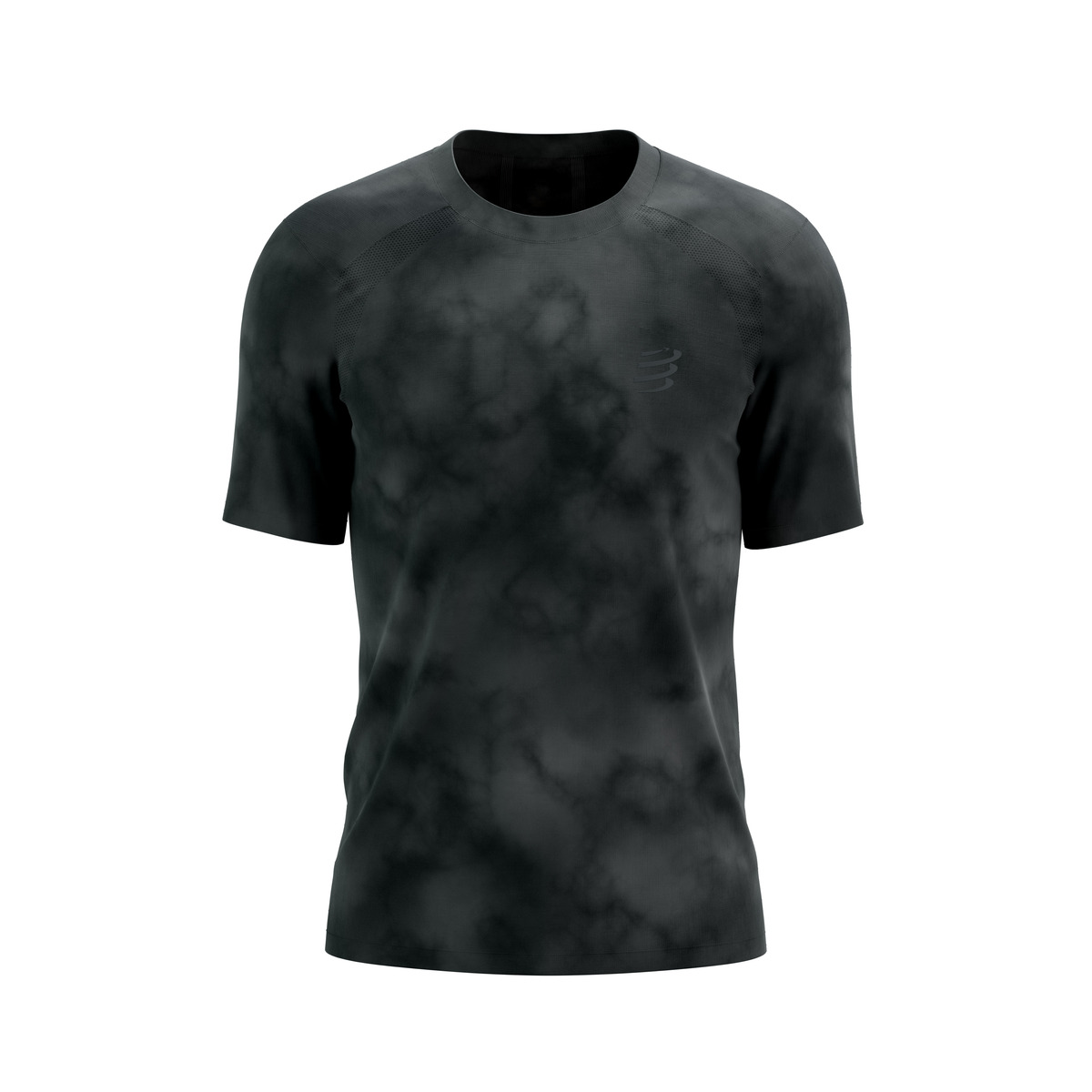 Meeste spordisärk Compressport Performance SS - Eat My Dust! Black Tie Dye