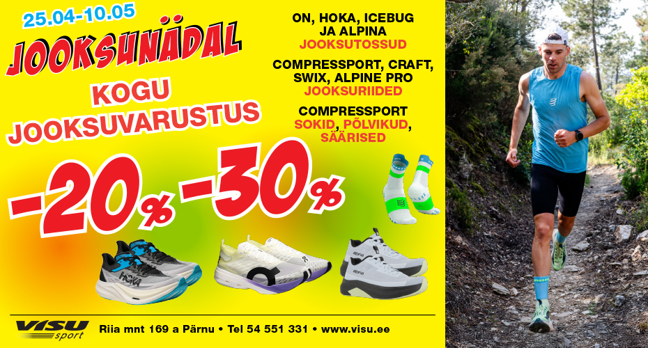 Jooksutossud, jooksuriided soodusm&uuml;&uuml;k