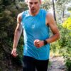 Meeste jooksusärk Compressport Trail Racing Tank - Norse Blue