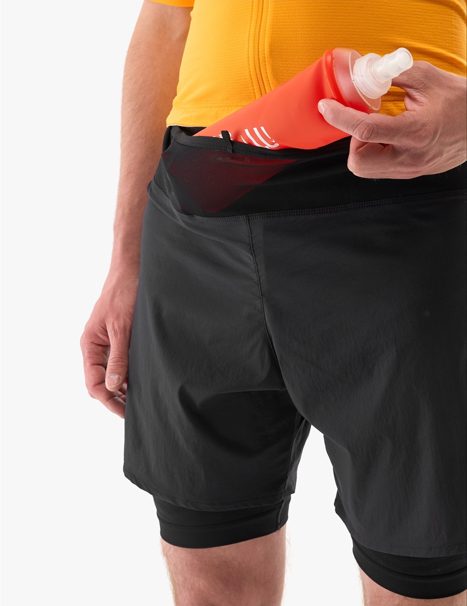Meeste jooksupüksid Compressport TRAIL RACING 2-IN1 SHORT