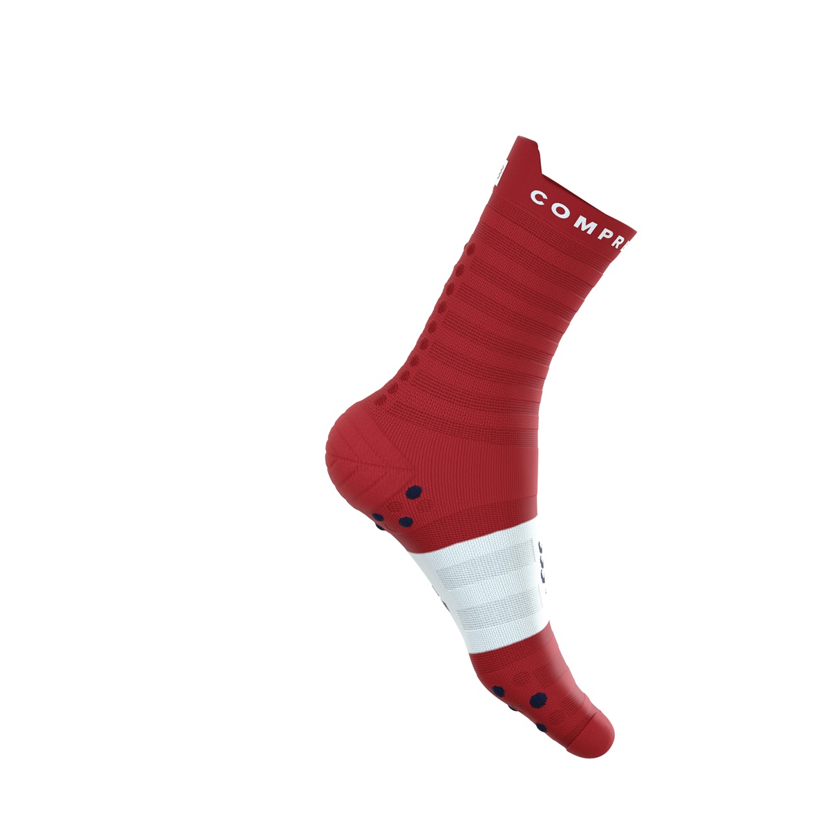 Jooksusokid Compressport V4.0 RUN High Ultralight - Pompeian Red/White