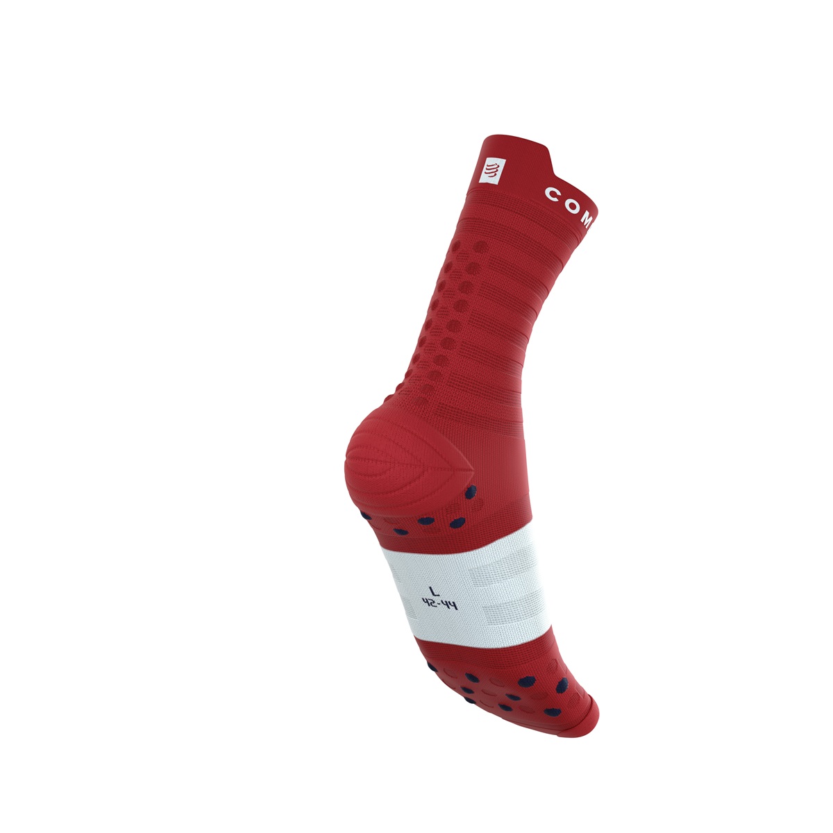 Jooksusokid Compressport V4.0 RUN High Ultralight - Pompeian Red/White