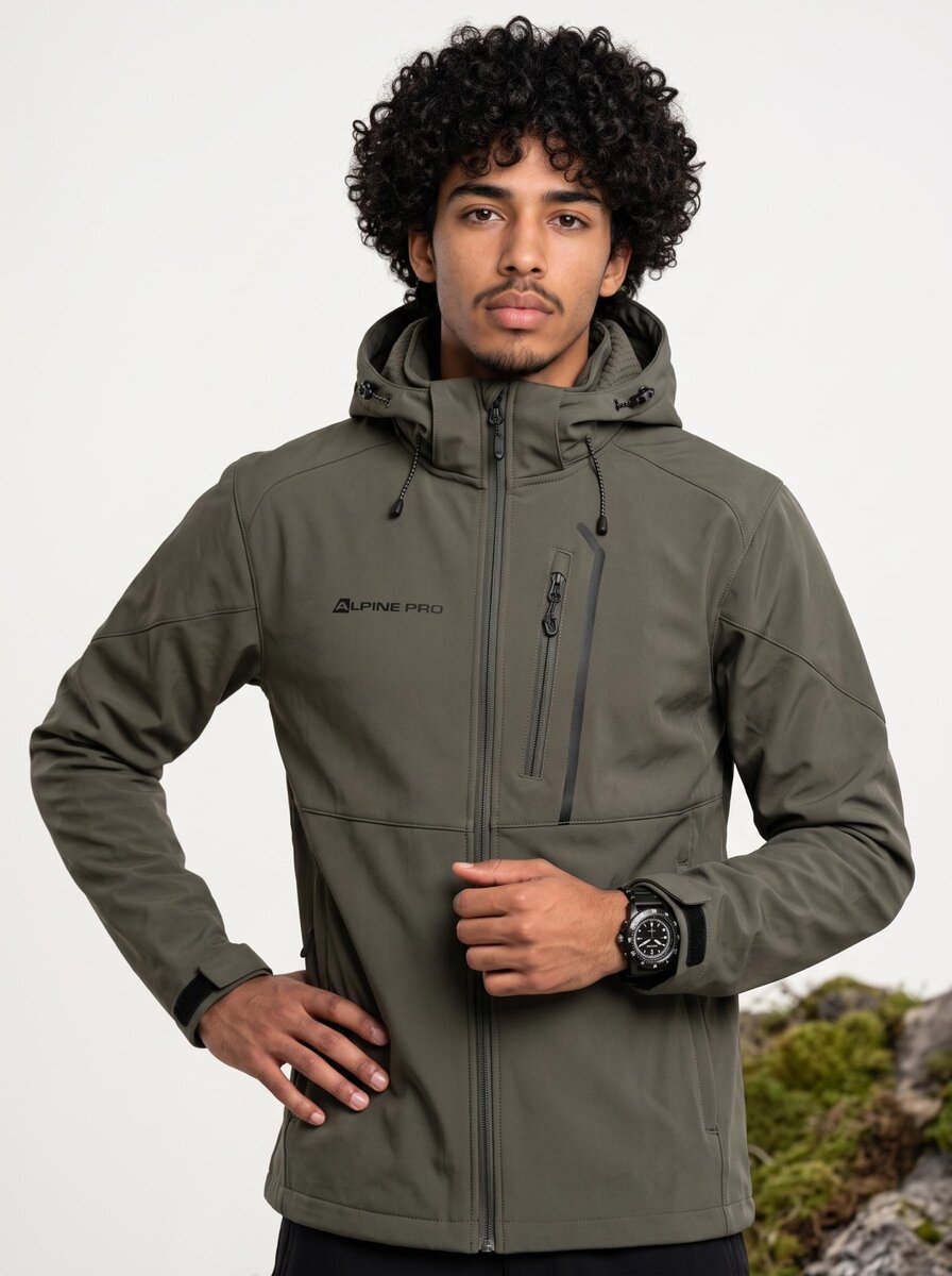 Meeste softshelljakk Alpine Pro HOOR 2