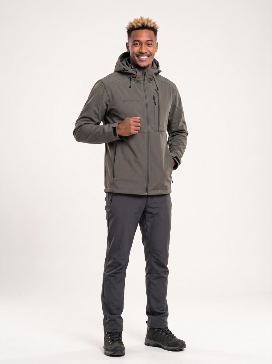 Meeste softshelljakk Alpine Pro HOOR 2