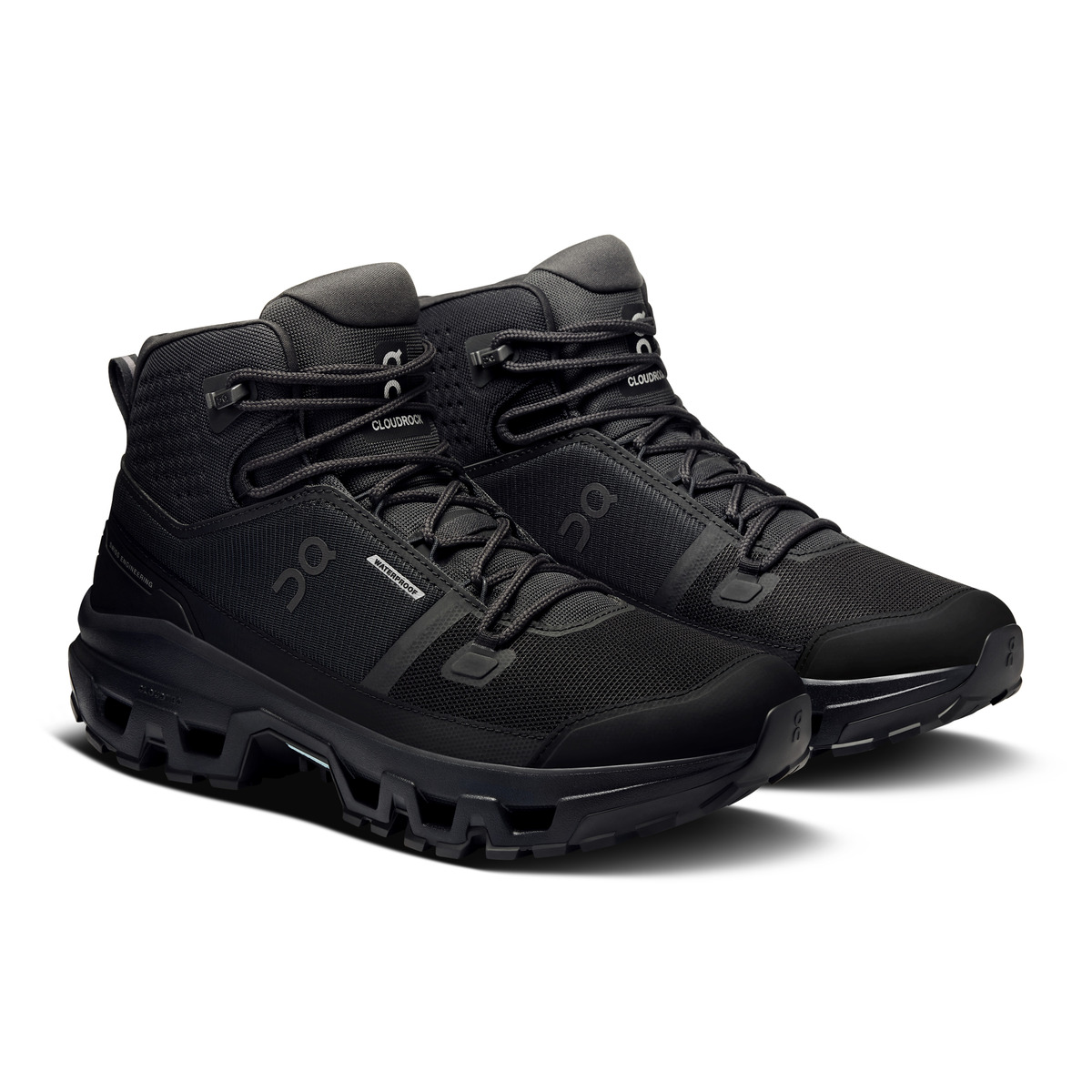 Meeste matkajalats On Cloudrock Mid Waterproof - Black/Black