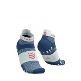 Jooksusokid Compressport V4.0 Run Low - Blues/Sugar
