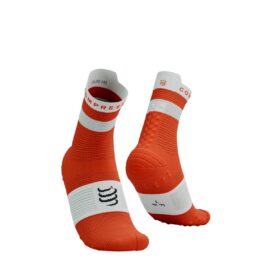 Jooksusokid Compressport V4.0 RUN High - Tigerlily/White