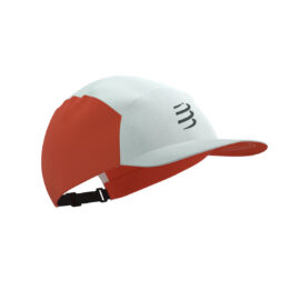 Nokamüts Compressport 5 Panel Cap - White/Tigerlily