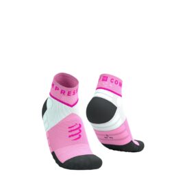Maastikujooksusokid Compressport ULTRA TRAIL Low - Begonia/Neon Pink