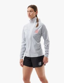 Naiste jooksujakk Compressport Hurricane 10/10 Waterproof - Grey Dawn