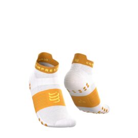 Jooksusokid Compressport V4.0 RUN Low - White/Sunflower