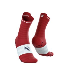 Jooksusokid Compressport V4.0 RUN High Ultralight - Pompeian Red/White