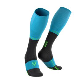 Kompressioonpõlvikud Compressport Full Socks Winter Run - Norse Blue/Black