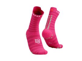 Jooksusokid Compressport V4.0 RUN High Ultralight Hot Pink/Summergreen